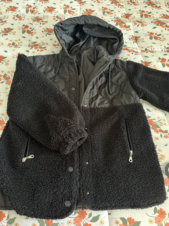 Düğmeli Siyah Kadın Midi Boy Ceket - Görsel 3