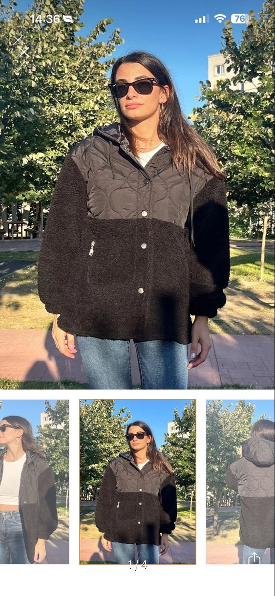 Düğmeli Siyah Kadın Midi Boy Ceket - Görsel 2