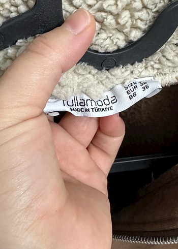 Kadın Kahverengi Fermuarlı Yüksek Yakalı Sweatshirt - Görsel 2