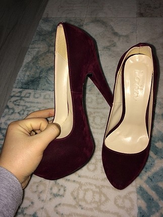 35 Beden bordo Renk Platform bordo topuklu ayakkabı