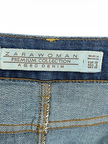 38 Beden mavi Renk Zara Mini Etek %70 İndirimli.