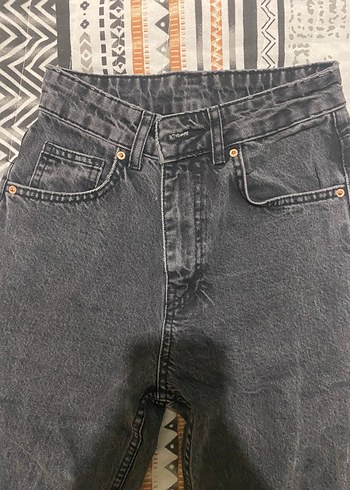 Wide leg siyah jeans pantolon trendyol - Görsel 2