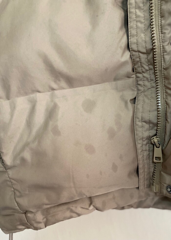 Defacto kapüşonlu şişme mont kahve bej - Görsel 5