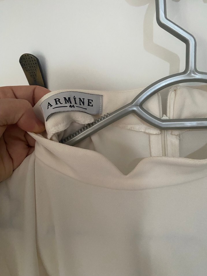 Uzun Kollu Siyah Beyaz Drapeli Kadın Elbise - Görsel 2