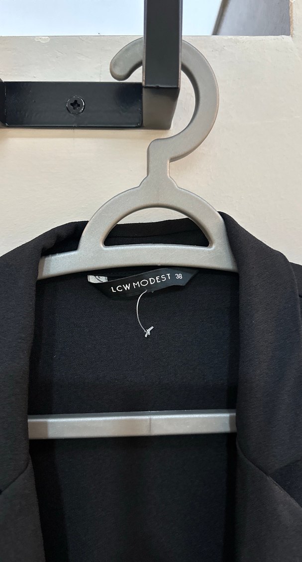 Siyah Uzun Kadın Blazer Ceket - Görsel 3