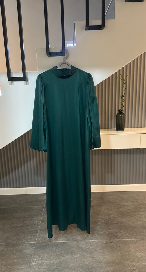 Kemerli Yeşil Kadın Elbise/Abiye - Görsel 2