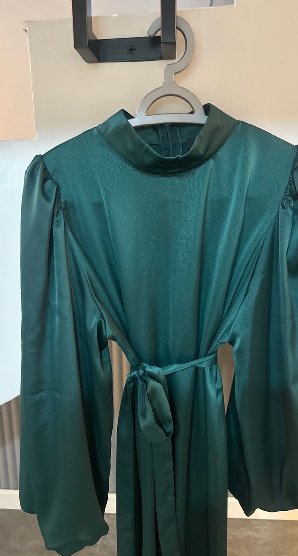 Kemerli Yeşil Kadın Elbise/Abiye - Görsel 3