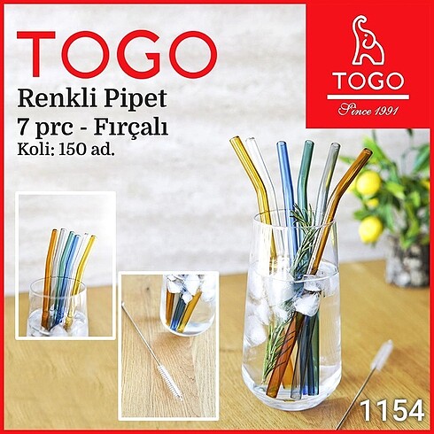 Renkli cam pipet