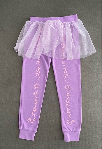 5 Yaş Beden mor Renk Disney Lisanslı Rapunzel Tütü Pijama Takımı