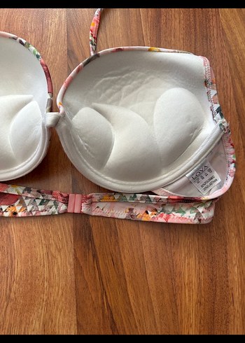 Çiçek Desenli Pembe Bohem Bikini Üstü - Görsel 2