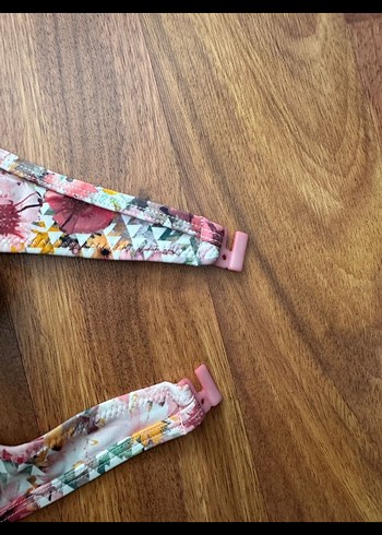 Çiçek Desenli Pembe Bohem Bikini Üstü - Görsel 3