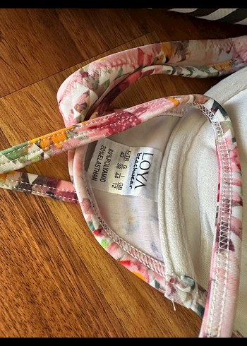 Çiçek Desenli Pembe Bohem Bikini Üstü - Görsel 4