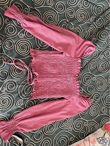Trendyol & Milla Pembe uzun kollu crop bluz