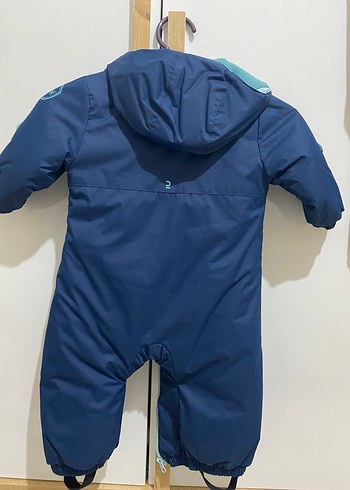 Koyu Mavi Fermuarlı Bebek Kayak Tulumu - Görsel 3