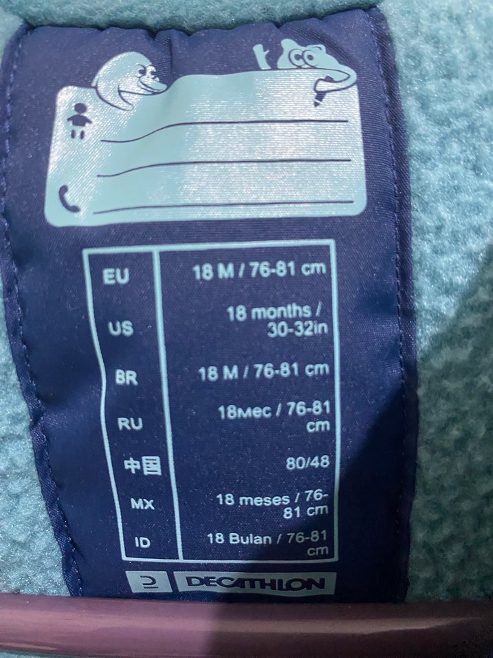 Koyu Mavi Fermuarlı Bebek Kayak Tulumu - Görsel 4