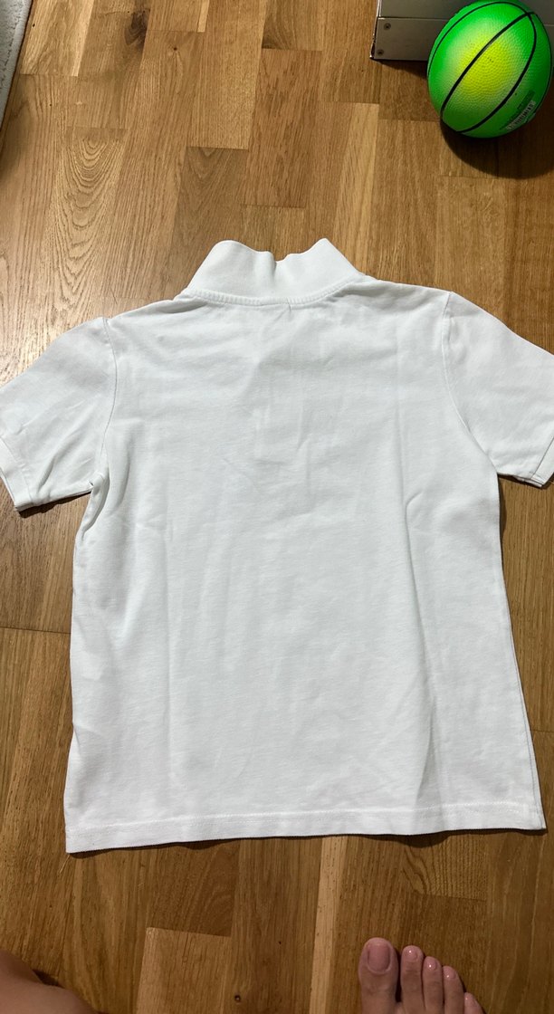Beyaz Erkek Çocuk Kısa Kollu Polo Yaka Tişört - Görsel 3