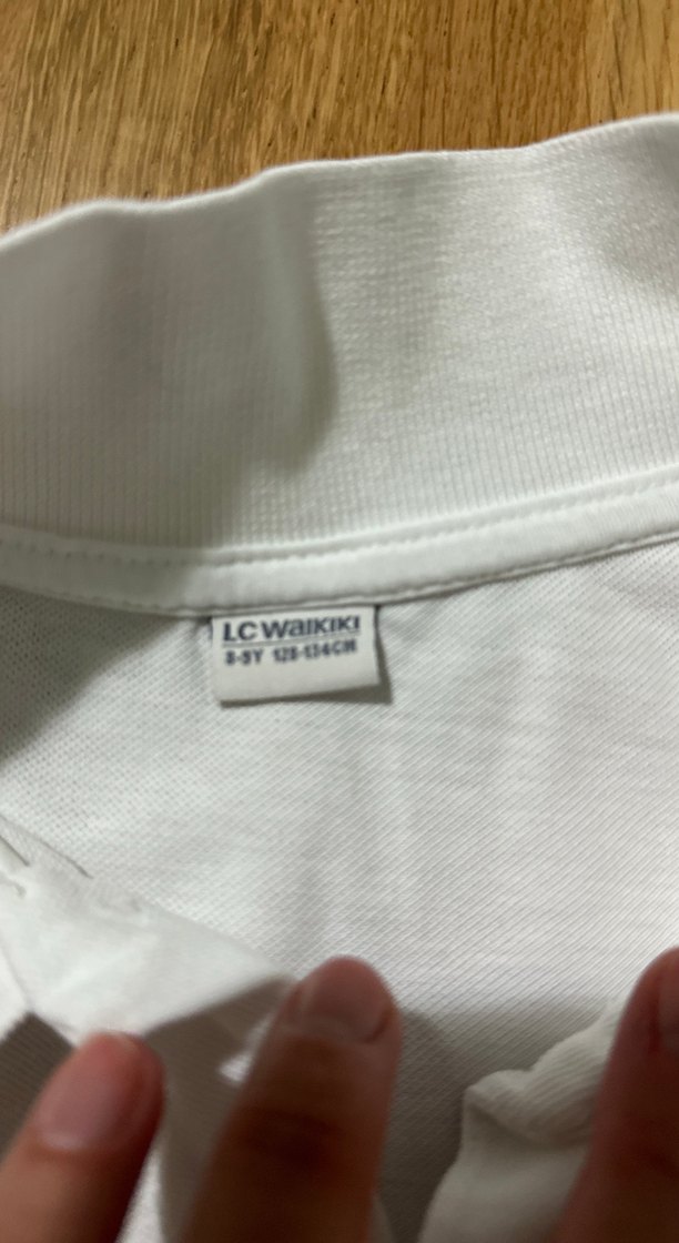 Beyaz Erkek Çocuk Kısa Kollu Polo Yaka Tişört - Görsel 2