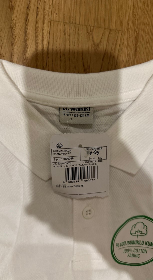 2 adet Beyaz Uzun Kollu çocuk Polo Tişört - Görsel 2