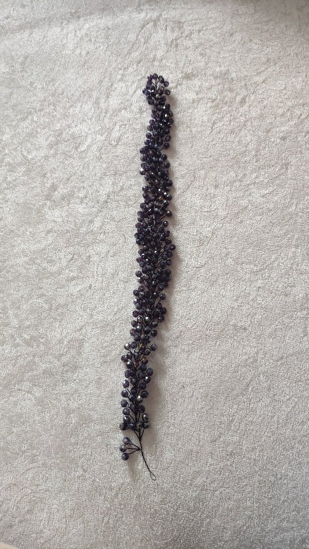 Mor Boncuklu Parlak Kadın Taç - Görsel 3