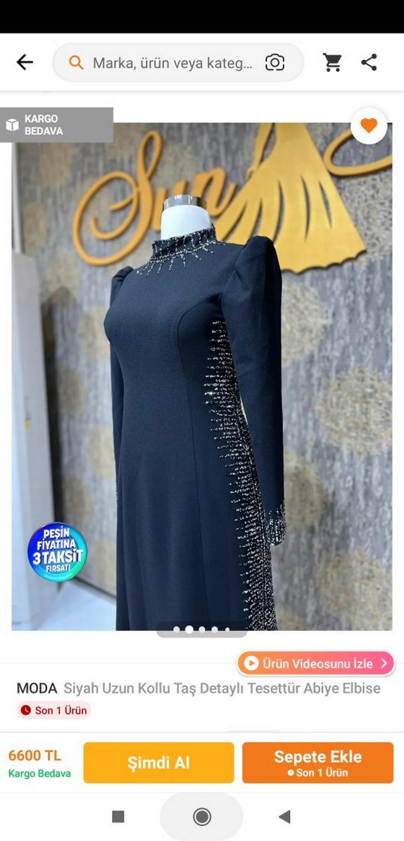 Siyah Uzun Kollu Gotik Kadın Elbise - Görsel 4