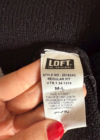 Loft Siyah Puantiyeli Kadın Kazak - Görsel 3