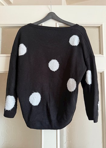 Loft Siyah Puantiyeli Kadın Kazak - Görsel 2