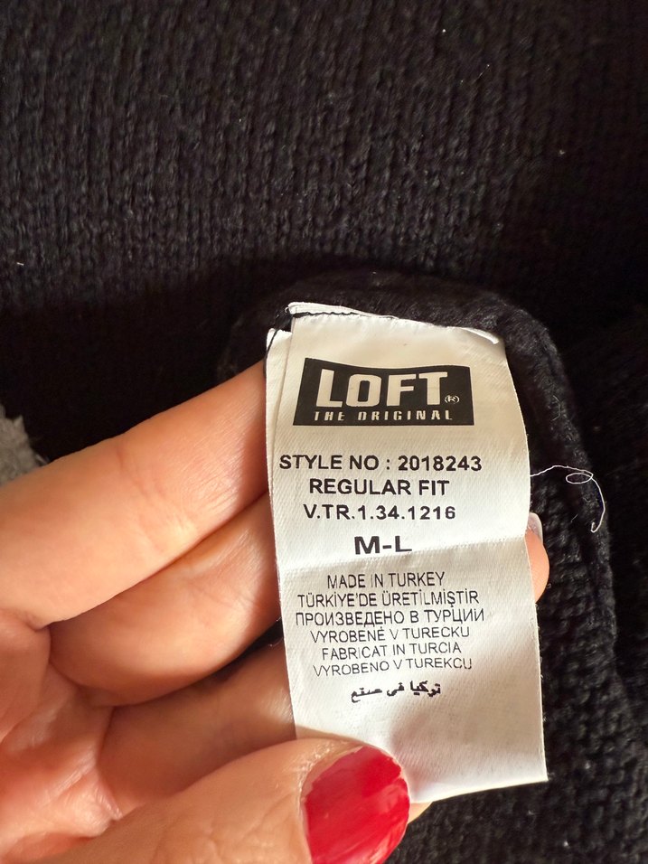 Loft Siyah Puantiyeli Kadın Kazak - Görsel 3