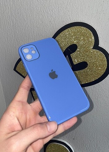 iPhone 11 mavi renk cam kılıf 