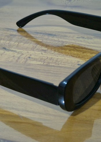 Siyah Minimalist Goth Kadın Güneş Gözlüğü - Görsel 2