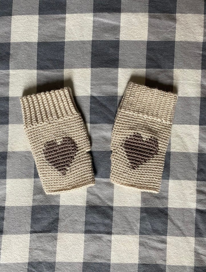Kahverengi Kalpli Örgü Eldiven - Görsel 2