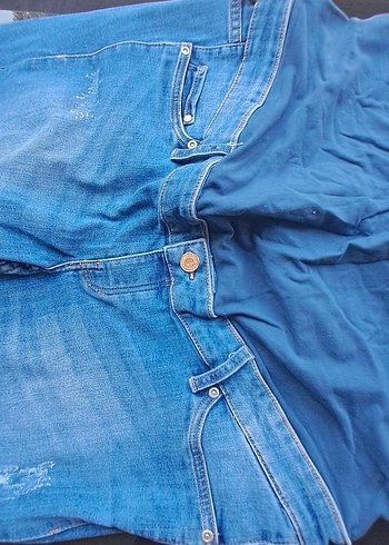 Zara Parlak Mavi Hamile Denim Pantolon