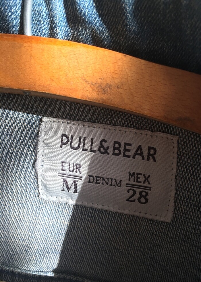 Eski sezon pull&bear mavi kot ceket - Görsel 3