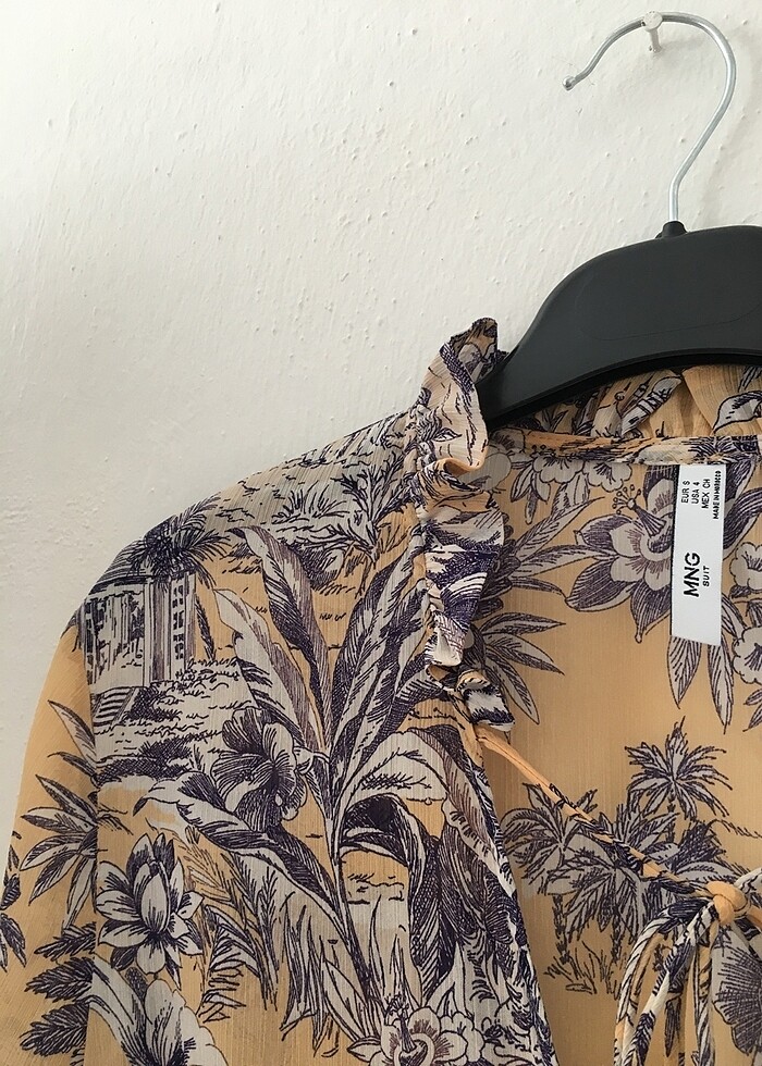 Mango desenli bluz gömlek - Görsel 2