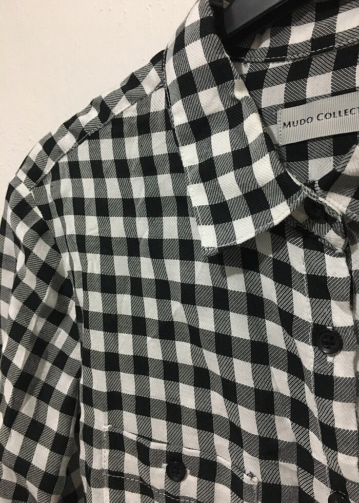 Mudo uzun kollu ekoseli gömlek - Görsel 2