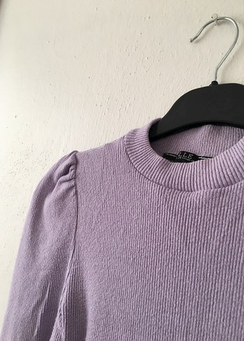 Lila Örme Uzun Kollu Kadın Kazak - Görsel 2