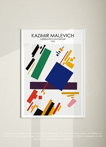 Tasarımcı Kazimir Malevich duvar posteri 