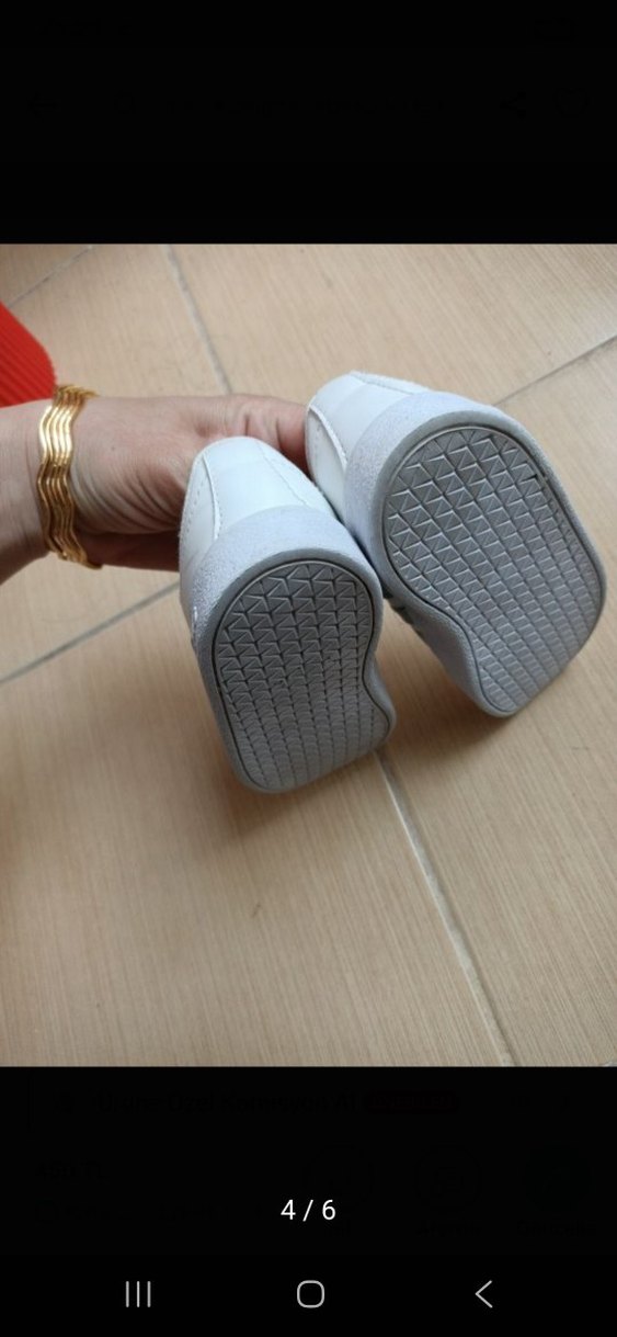 Kız Çocuk Beyaz Adidas Cırtlı Spor Ayakkabı - Görsel 4