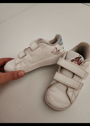 Kız Çocuk Beyaz Cırt Cırtlı Spor Ayakkabı - Görsel 5