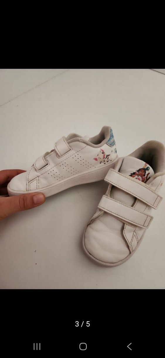 Kız Çocuk Beyaz Cırt Cırtlı Spor Ayakkabı - Görsel 5