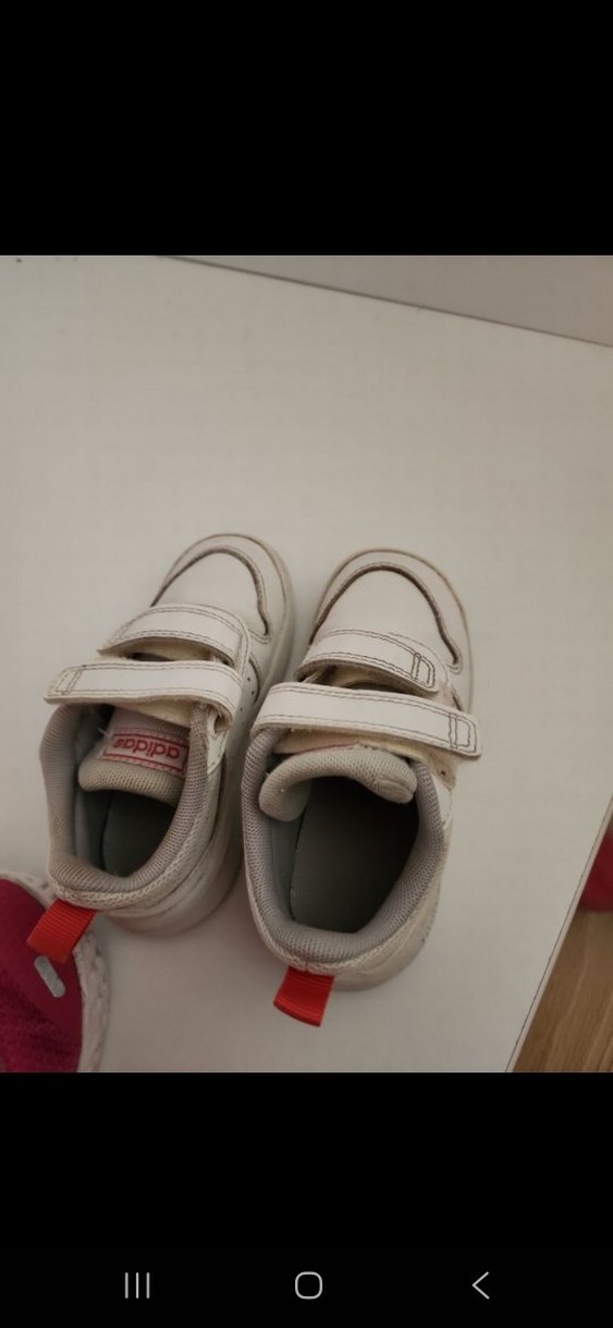 Kız Çocuk Beyaz Cırt Cırtlı Spor Ayakkabı - Görsel 3