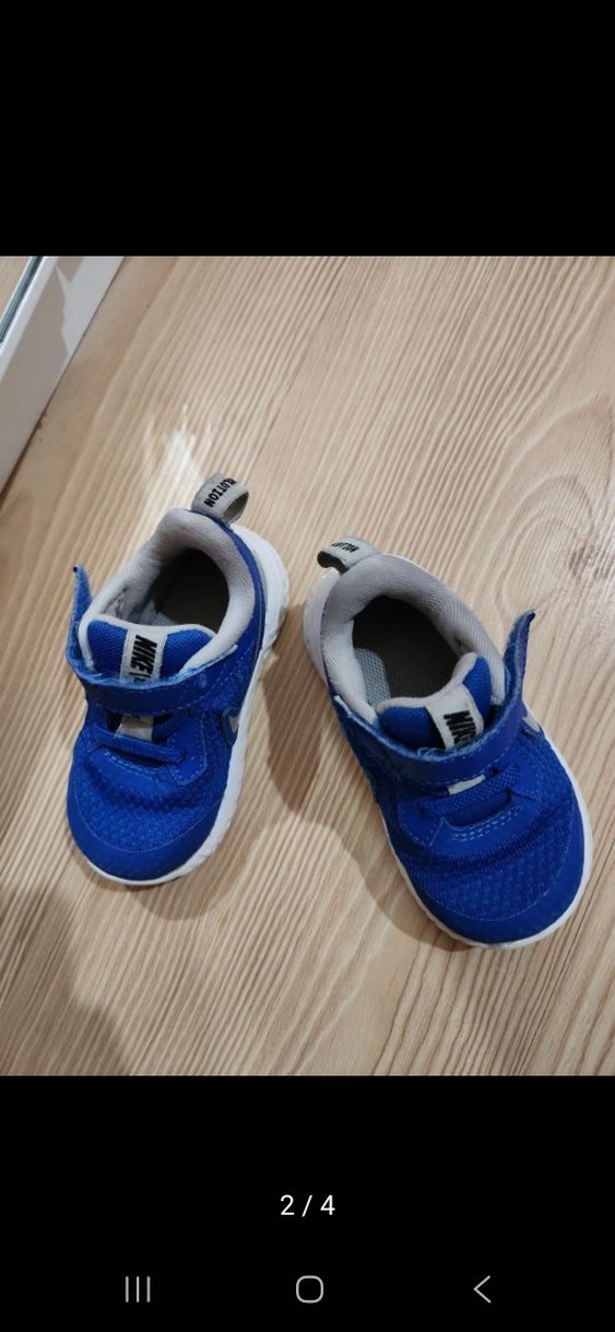 Nike Erkek Çocuk Mavi Spor Ayakkabı Velcro - Görsel 4