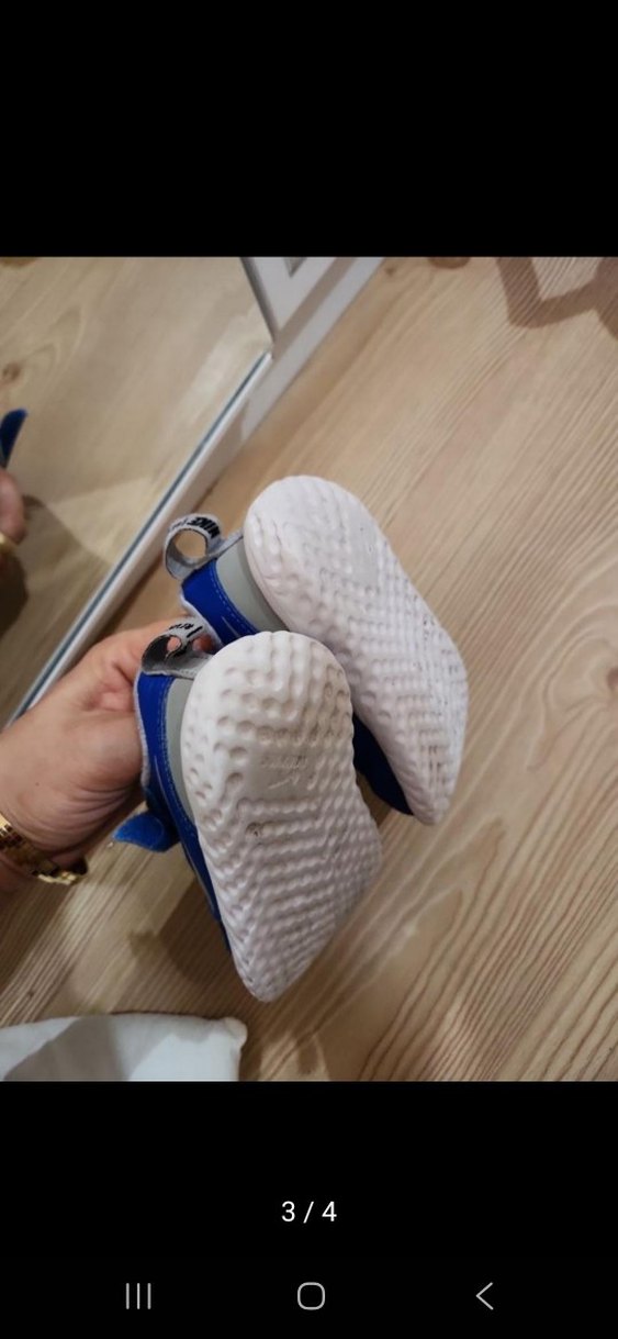 Nike Erkek Çocuk Mavi Spor Ayakkabı Velcro - Görsel 3