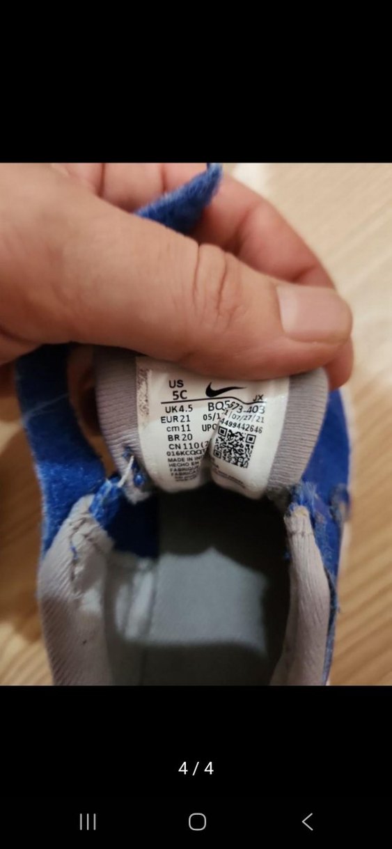 Nike Erkek Çocuk Mavi Spor Ayakkabı Velcro - Görsel 2