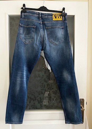 ZARA Mavi Denim Regular Fit Erkek Jean - Görsel 2