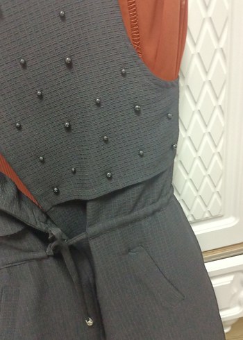 Kadın Siyah Kemerli Uzun Yelek - Görsel 3