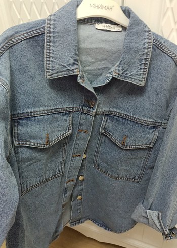 Mavi Kadın Denim Ceket Düğmeli Rahat Kesim - Görsel 4