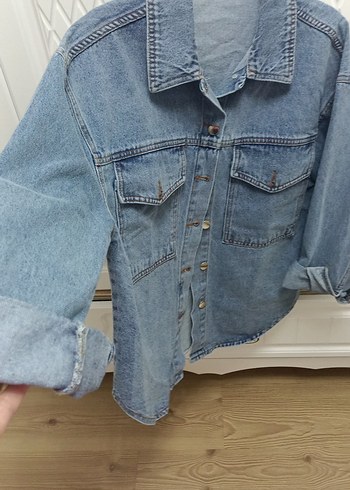 Mavi Kadın Denim Ceket Düğmeli Rahat Kesim - Görsel 2