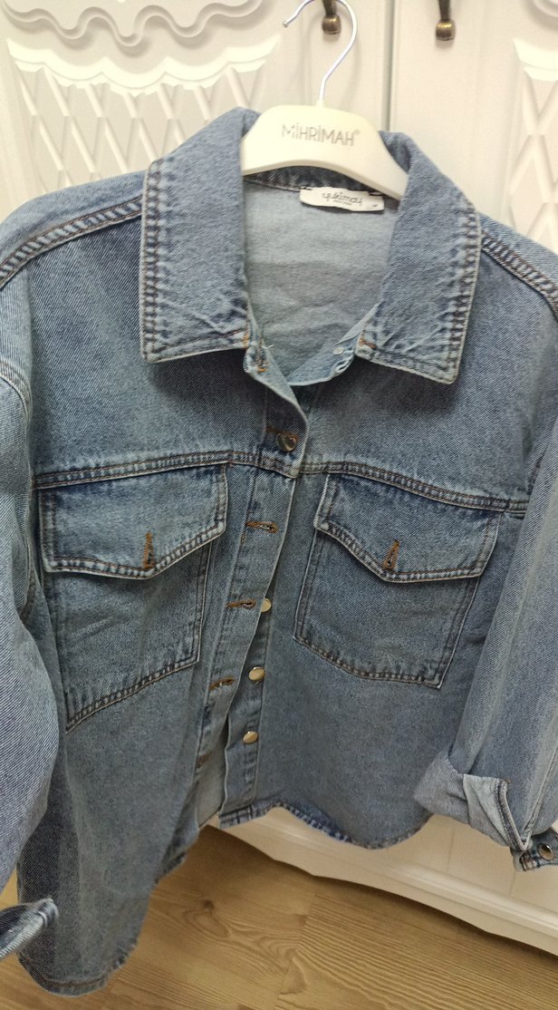 Mavi Kadın Denim Ceket Düğmeli Rahat Kesim - Görsel 4