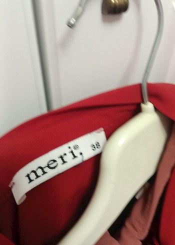 Kırmızı Fırfırlı Uzun Kollu Kadın Tunik - Görsel 4