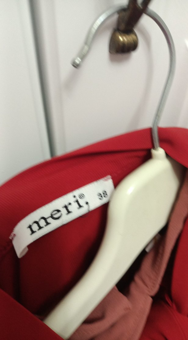 Kırmızı Fırfırlı Uzun Kollu Kadın Tunik - Görsel 4